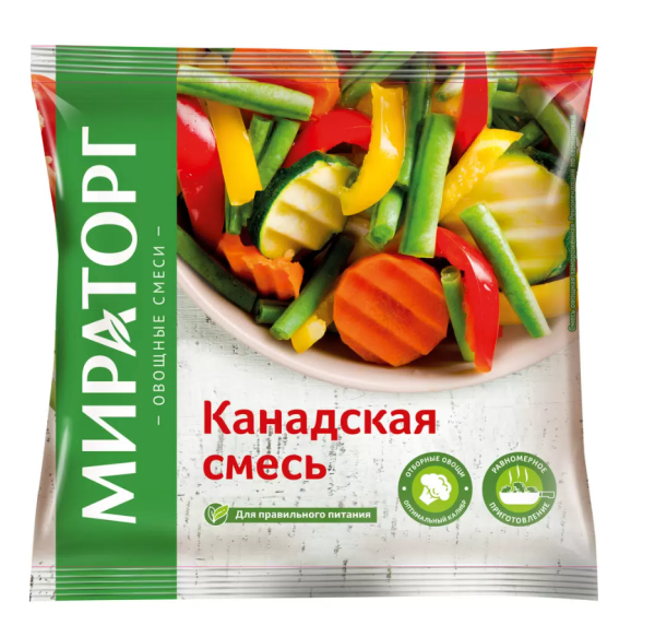 Смесь овощная МИРАТОРГ Канадская замороженная 400гр