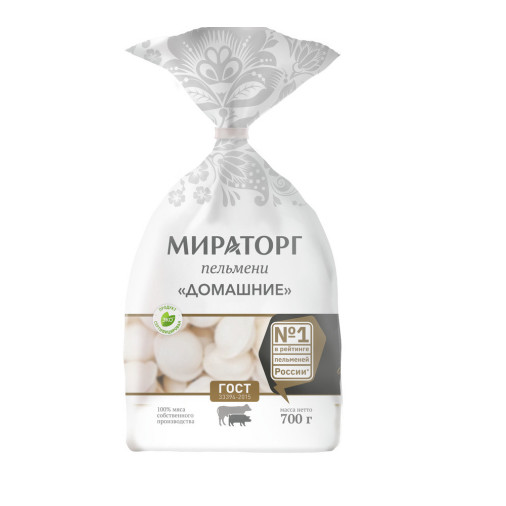 Пельмени МИРАТОРГ Домашние свино-говяжьи замороженные 700гр